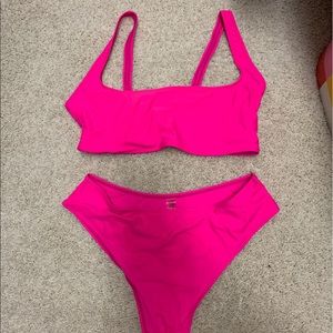pink high waisted bikini